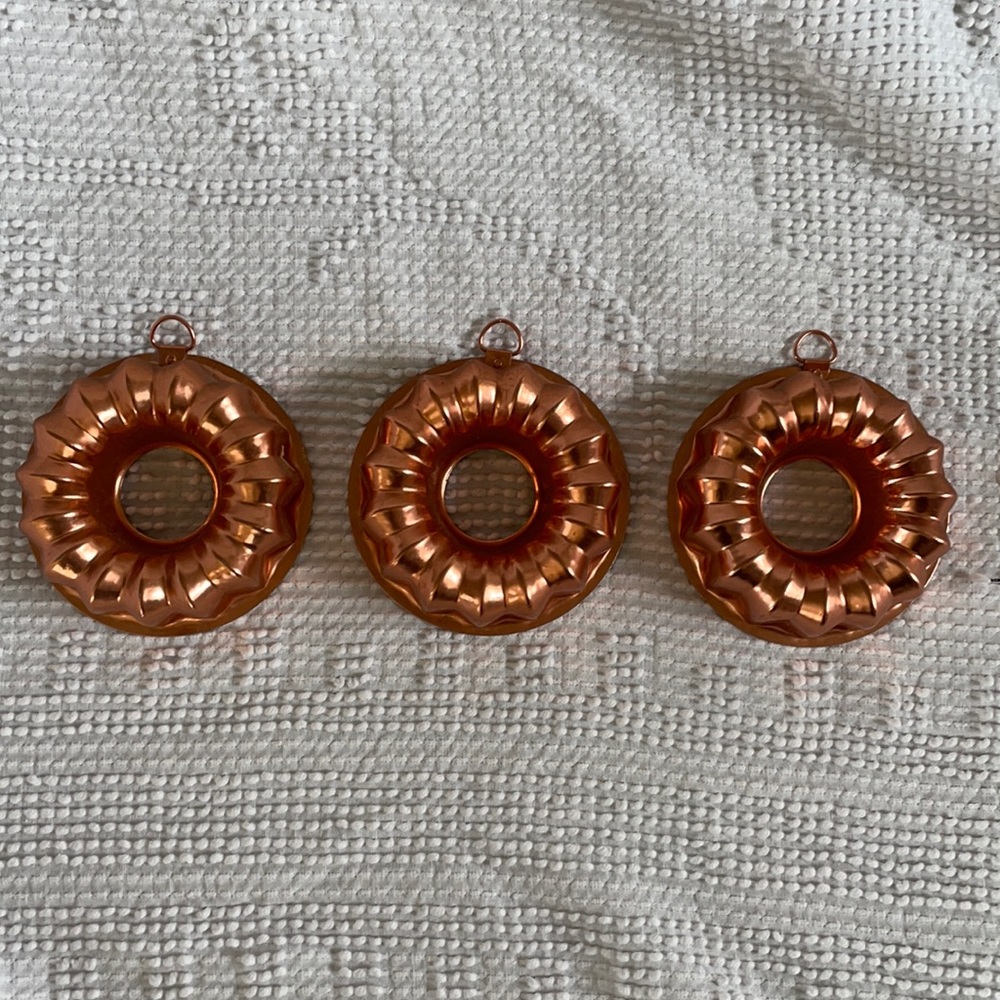 Vintage Copper Molds (Set of Three)